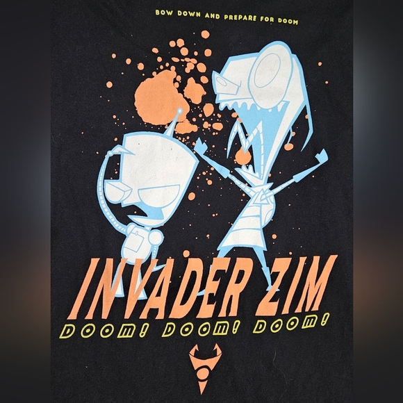 Vintage Invader Zim and Gir Doom Long Sleeve Nickelodeon Shirt - Small (Y2K) - Picture 3 of 4